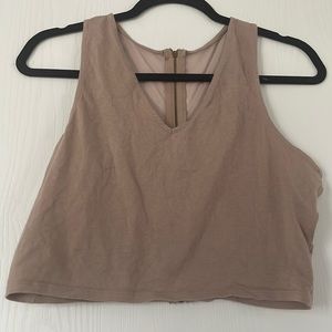 Charlotte Russe top yoga yogi stretchy sexy sheer back & double sidestraps large